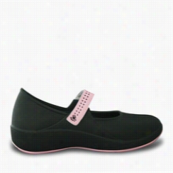 Women's Marh Jane Pro Work Shoes - Black With Soft Pink