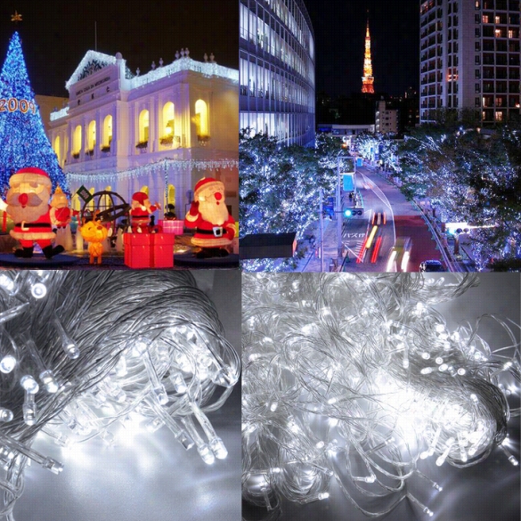 100m 600 Led White Lights Decorative Wedding Fairy Christmas Tree Party Twinkle Sting Lighting Eu