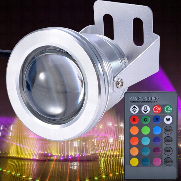 10w Underwater Waterproof Rgb Flazh Led Flood Li9ht Lamp Safe 12v Dc Ouutdoor