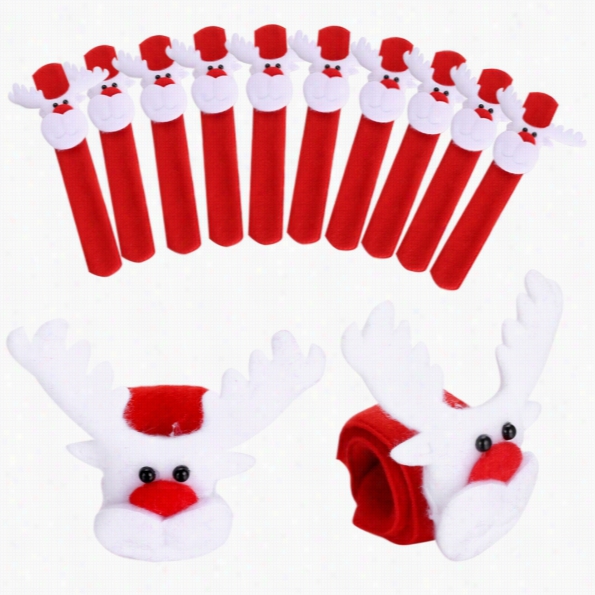 12 Pack  Christmas Decoratios Slap Rbacelet Wristband Bangle Party Favor Wi Th Led Light