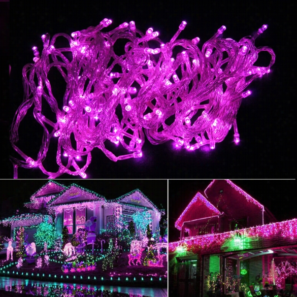 20m 20led Bulbs Christmas Iry Party String Lights Waterproof Pink 110v Us