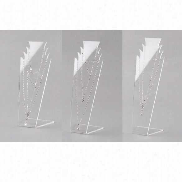 3 Pcs Transparent Acylic L-shaped 3 Roooms  Display Stand Rack Shelf Bigness S M L