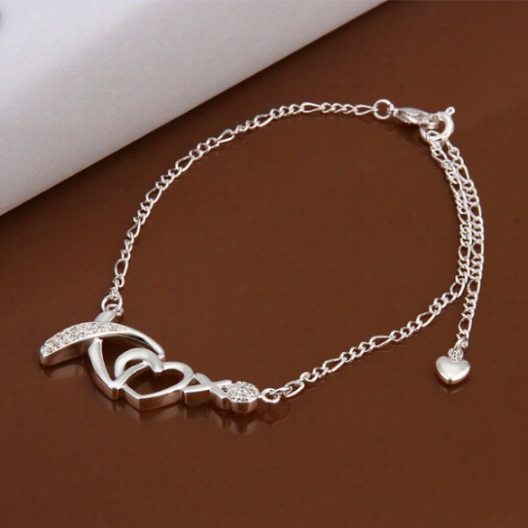 A002 Free Shipping New Design Large Stock Delicate Handmade Cheap Silver Plated Anklet Bulk Sale