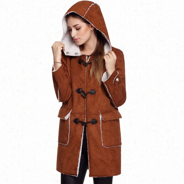 Angvns Fashion Women Lady Long Warm Button Pocket Coat Outerwear Overcoat