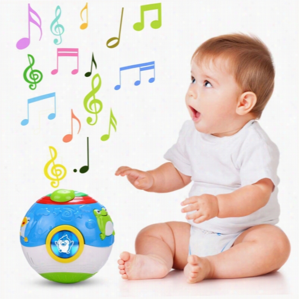 Arshiner Children Kids Multifunctional Cartoon Music  Orthodox  Folly Educational  Ball With Light