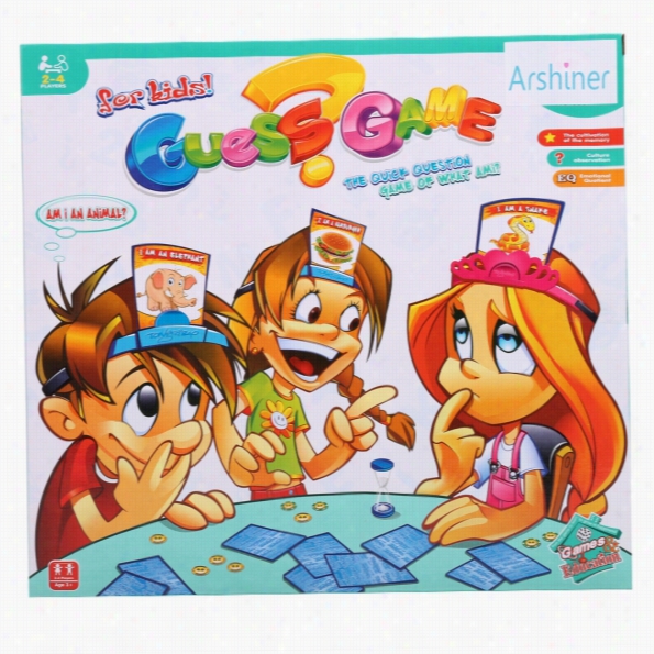 Arshine Kids Children Guessing Card Games What Am I? Party Family Board Game