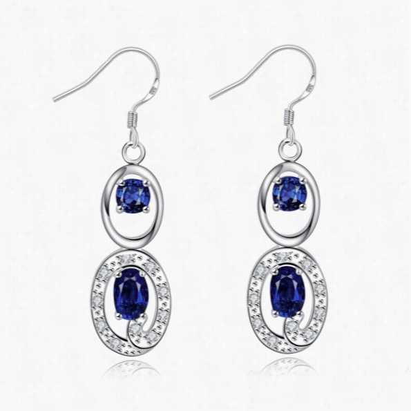 E027-d  Fasion New Style 925 Silver Platd Earrings Jewelry Free Shippin G