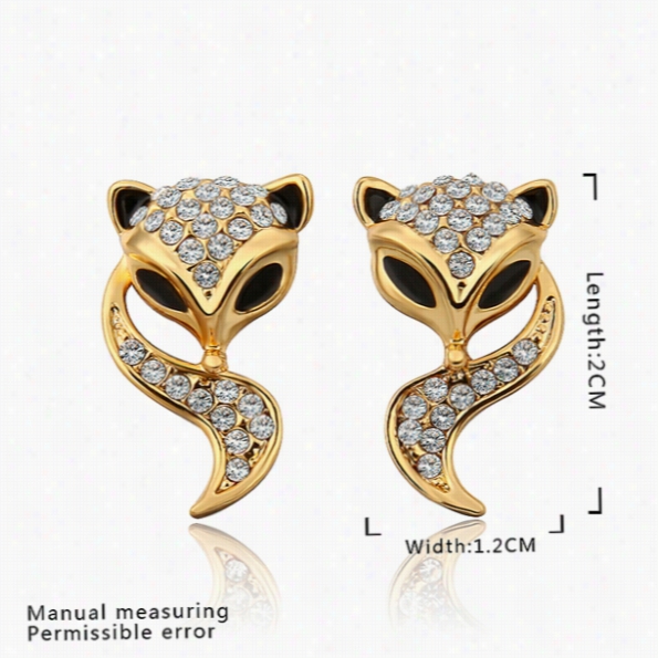 E757 Wholesale Nickle Free Antiallergic 18 K Real Goold Plated Earrings For Women New  Fashion Jewelry Fre Eshipping