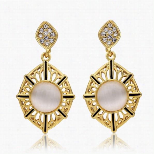 E976-a Wholesale N Ickle Free Anntiallergic 18k Real Gold Plated Earrings For Women New Fashion Jewels