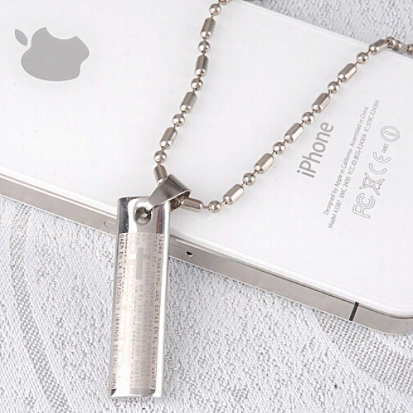 Fashion Jewelry Gift Men Women Cross Pendant Alloy Enslave Necklace Siilver