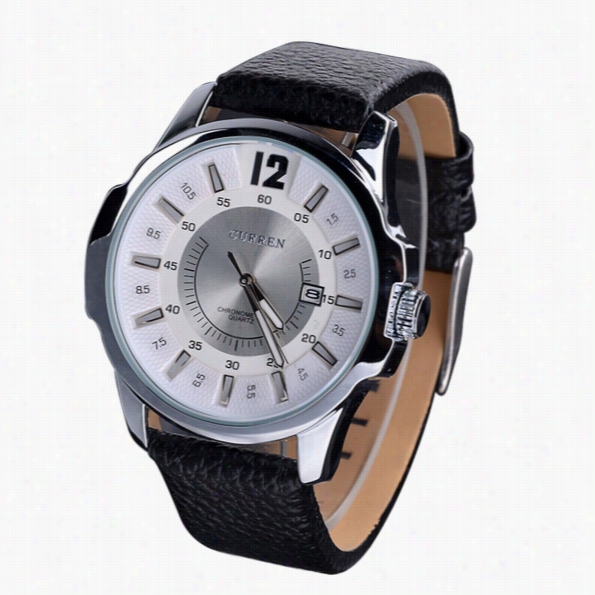 Fashion Men Women Unisexx Synthetic Leather Banc Begin Quartz Wrist Watch