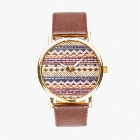 Fashion Women Lday Stripe  Wave Design Watch Alloy Synthetic Leather Wrist Watch Hot