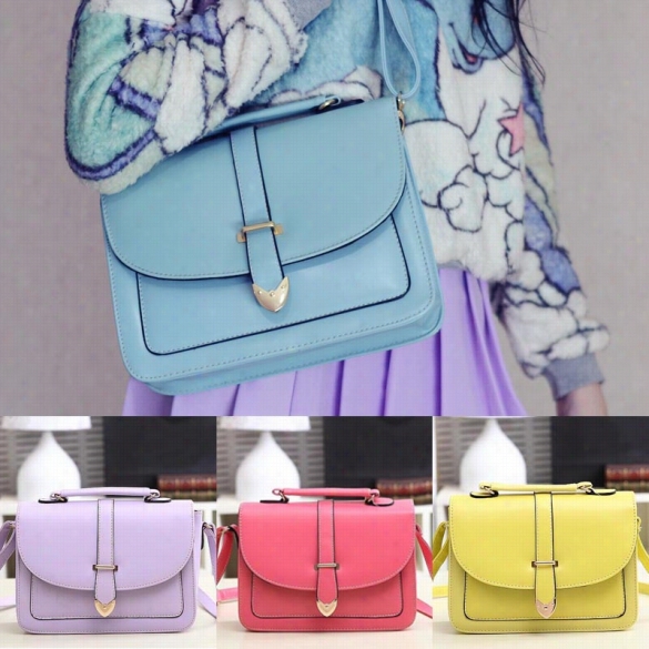 Fashion Women's Candy Color Shoulder Bag Messenger  Crossbody Bag Handbag