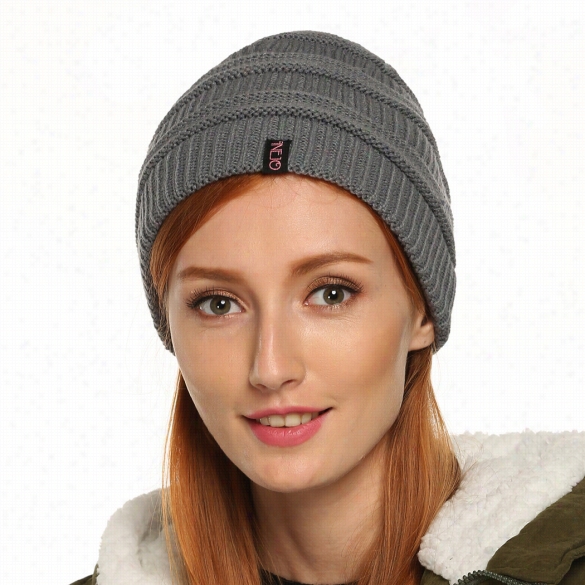 Finejo Autumn&quo T; Winter Warm Csaual Uinsex Knit  Ski Hats Hip-hop Beanie Cap Hat