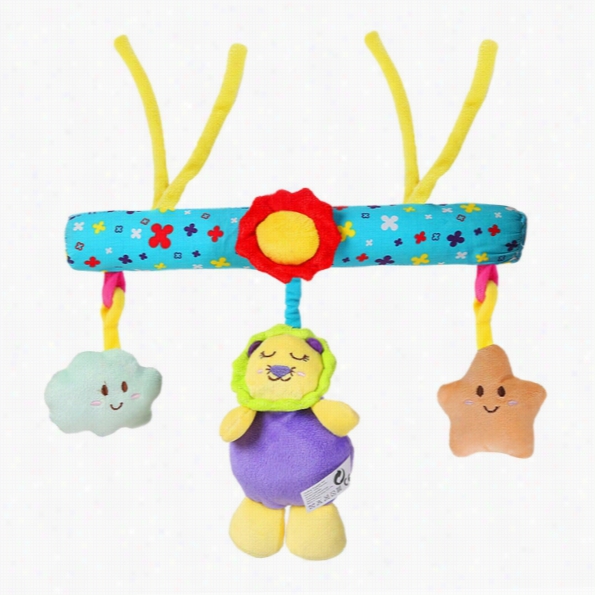 Hot Babies Multifunctional Devlopment Toys Cute Plush Dolls Hanging Bell Bed Ring Multi-color Educational Toys