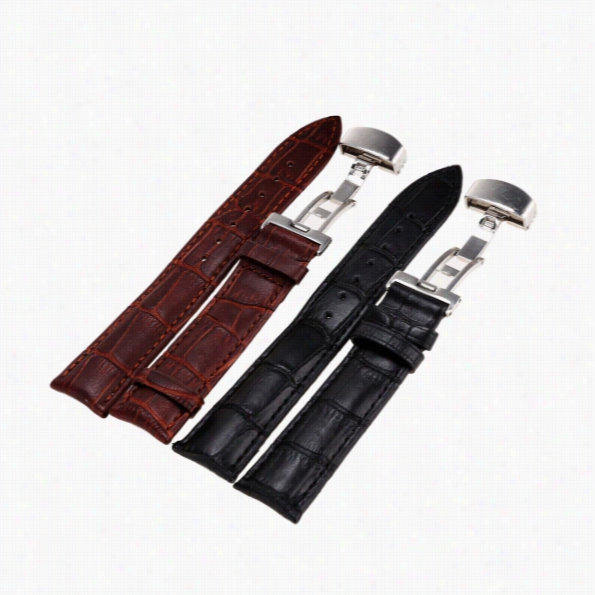 Hot Fashion New Folding Clasp Buckle Synthetic Leatther Watch Band Strap