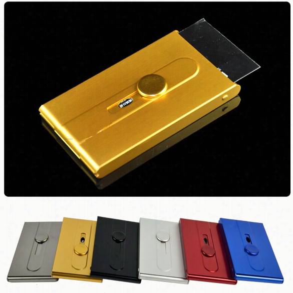 Metal Business Aluminuum Alloy Card Case Name Card Id Credit Card Holder Pocket Box