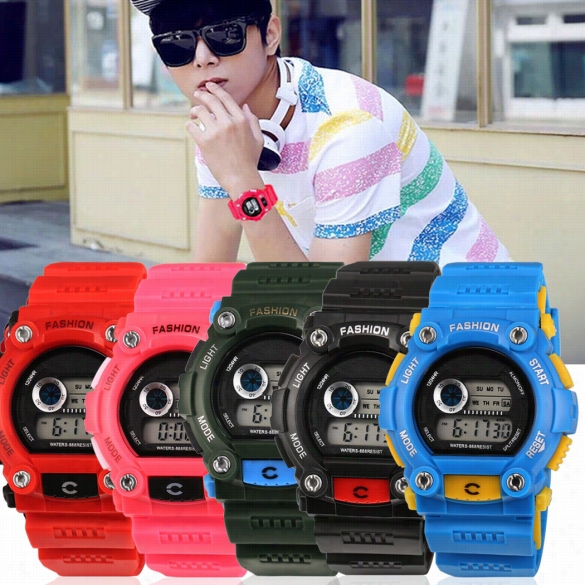 Multifunctional Waterproof Led Apathetic Lght Alarm Calendar Digital Sports Watch