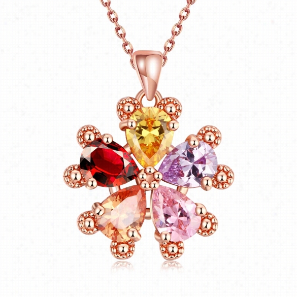 N090 Ihgh Quality Zircon Necklace Fashion Jewelry 18k Gold Pplating Necklace