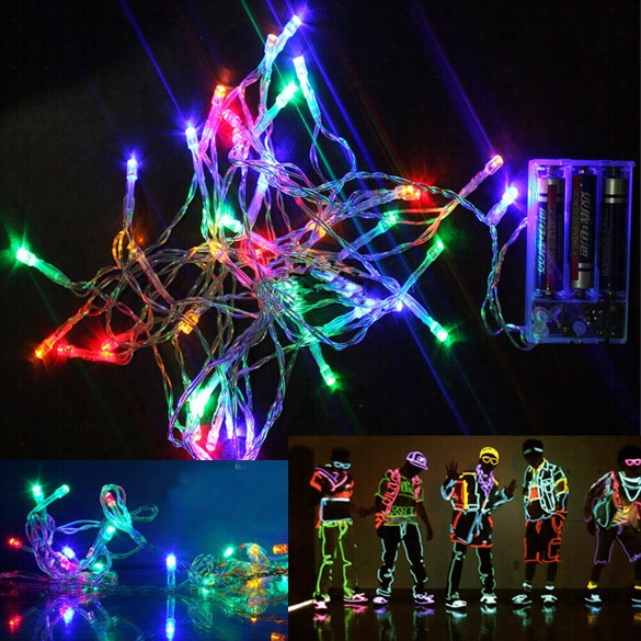 New Aa Battery Colorful 4m 30 Led String Fairy Party Festival Ecor Lamp Bulb