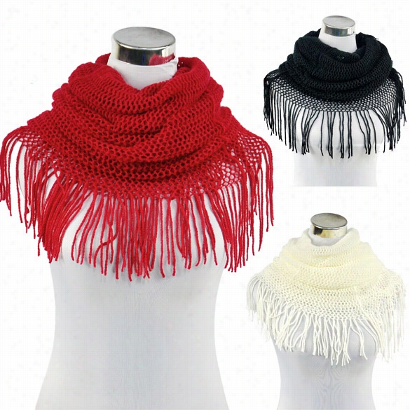 New Fashion Women"s Long Hlolow Out Pipe Knittted Crochet Sxarf 5 Colors