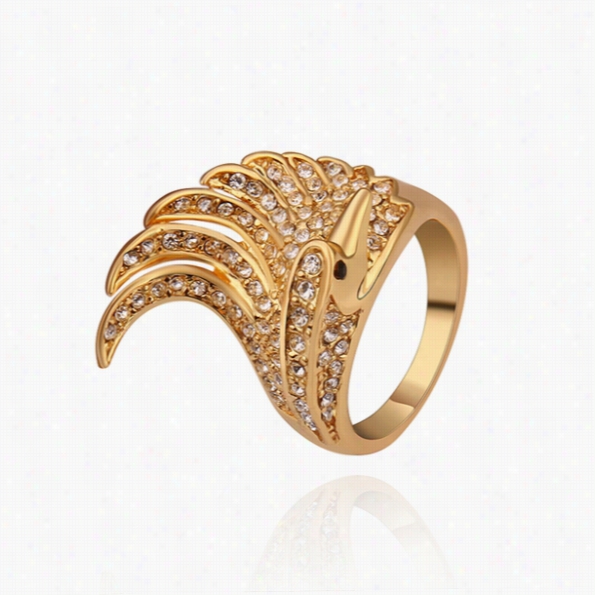 R303 Wholeesalehigh Qualityniickle Free Antiallergicnew Faashion Jewelry 18k Real Gold Platedring Fo Women Free Shipping