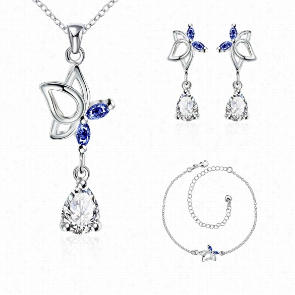 S019-a  Fashionp Opular 925 Silver Plated  Ewery Sets For Sale Free Shipping