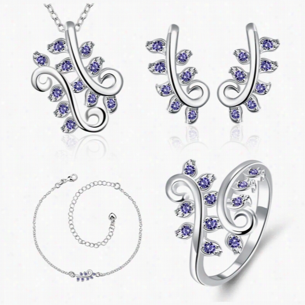 S063-a Fashion Popular 925 Silver Plated Jewe Lry Sets For Sale Fre S Hipping