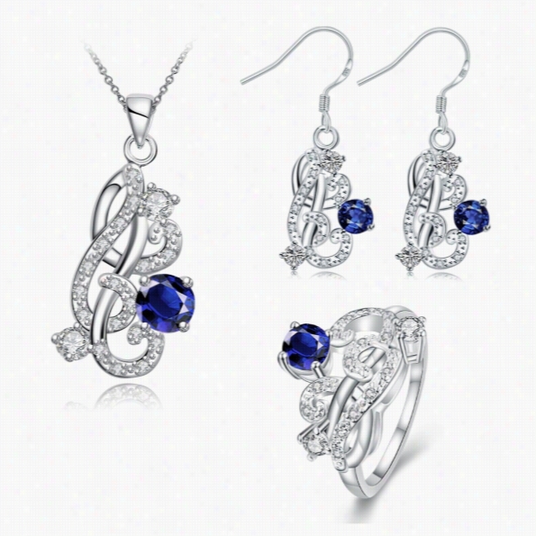 S087-d Fashion Popular 925 Silver Plated Jewelry Sets For Sale Free Shippnig