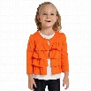 Arshiner Kids Girl Fashion Casual Round Neck Long Sleeve Ruffle One Button Solid Outerwear
