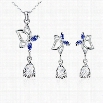 S017-B Fashion Popular 925 Silver Plated Jewelry Sets For Sale Free Shipping