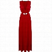 Women Fashion Sexy Deep V-Neck Sleeveless High Waist Hollow Out Maxi Slit Dress