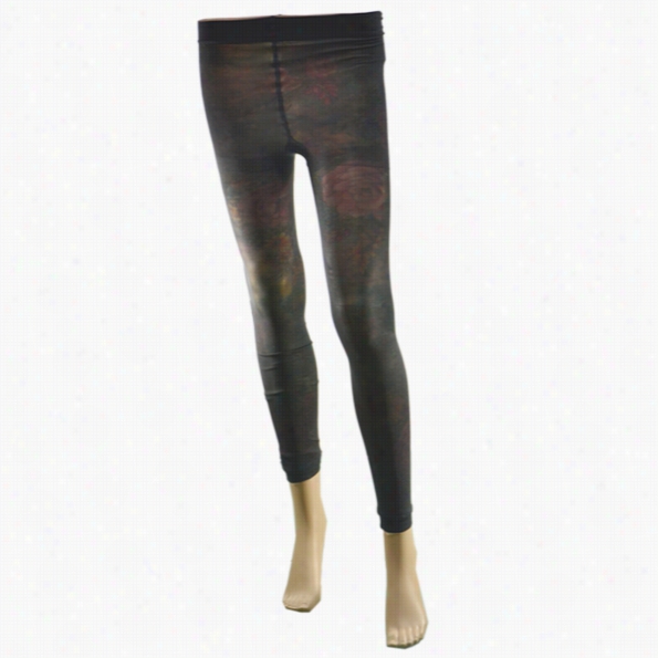 Winter Peony Flower Patterned Thicken Make P Ants Leggings Tights