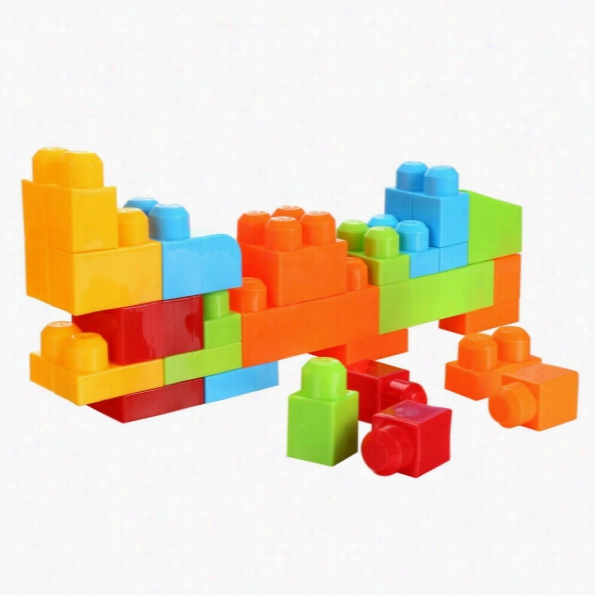 Arshiner New 50 Piece Colorufl Blocks First Builddrs Blkcks Bag Early Learning Assorted Dveelopmental Puzzle Toys