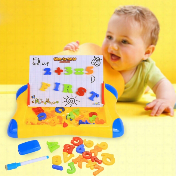 Arshiner New Children Write And Draw Board Magnetic Learning Case Abc+123