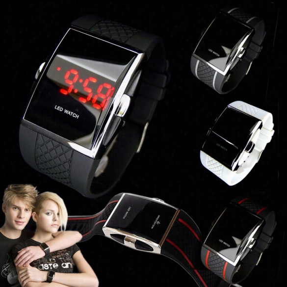 Best Gift Stainless Steel Luxury Date Digital Sport Led Watch With Red Light