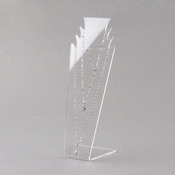 Clear Acrylic L-shaped 3 Rooms Dispaly Stand Rack Fits For Home Store Sz Medium