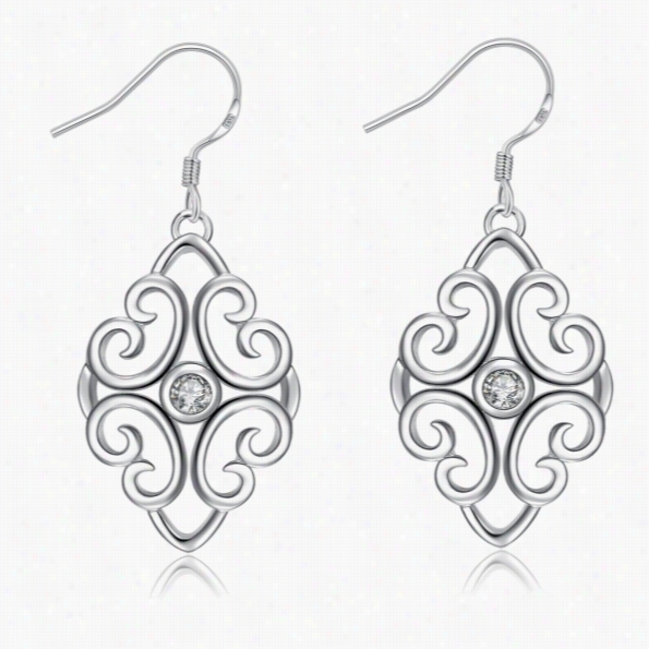 E006 Fashion New Style 925 Silver Plated Earrings Jewelry Ready Ship Ping