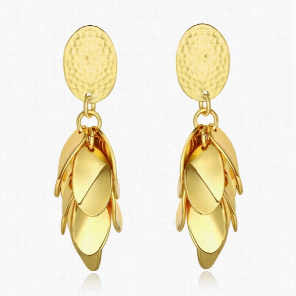 E1025-a Wholesale Nickle Free Antiallergic 18k Real Gold Plated Earrings For Women Neww Fashion Jewelry