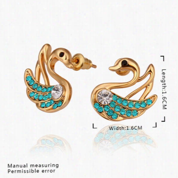 E779 Whloesale Nickl Familiar Antiallergic 18k Real Gold Plated Earrin Gs For Women New Fashion Jewels Free Shipping