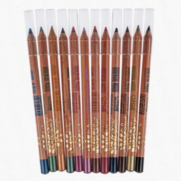 Fashion 12pcs Colorful Glitter Eyebrow Eye Shadow Eyeliner Pencil Pen Cosmetic Makeup