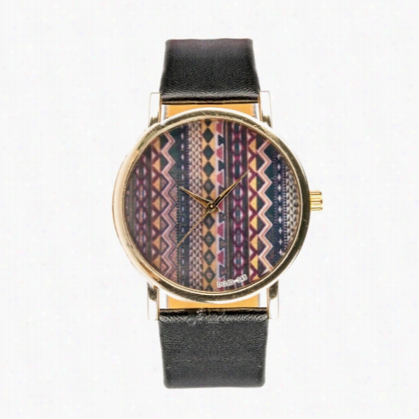 Fashion Stripe Wave Design Watch For Women Lady Alloy Pu Leather Wrist Watch Ho