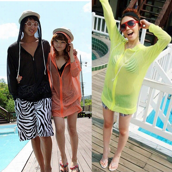 Fashion Summer Each Couple Men Women's Long Sleeve Ssun-prote Ctive Shirt Cooats 5 Colors