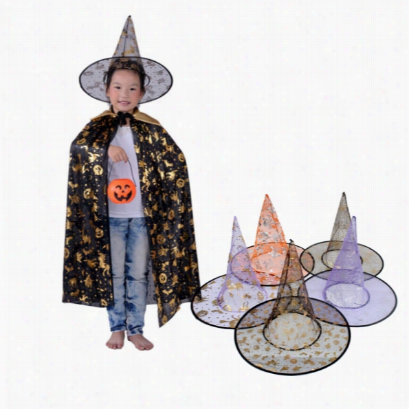 Fashion Wicked Wiitch Sorceress Hat Halloween Costum Efancy Dress Accessory Adult Women