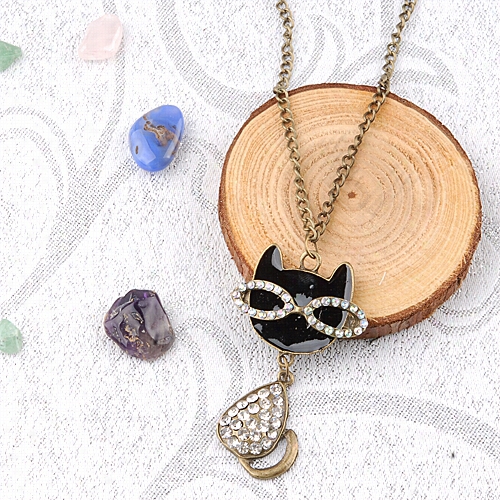 Fashion Women Lady Fashion Retro Vintage Stylrbronze Chain Necklace Charm Animal Pendant