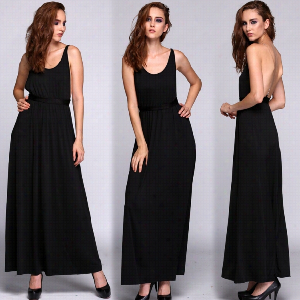 Hotsale New Women Black Strap Formal Prom Dress Cocktail Ball Evening Party Long Dress