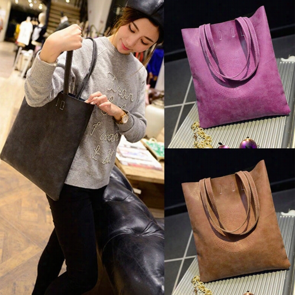 Korean Lady Women's Retro Matte Synthetic Leatherr Handbag Houlder Messenger Bag