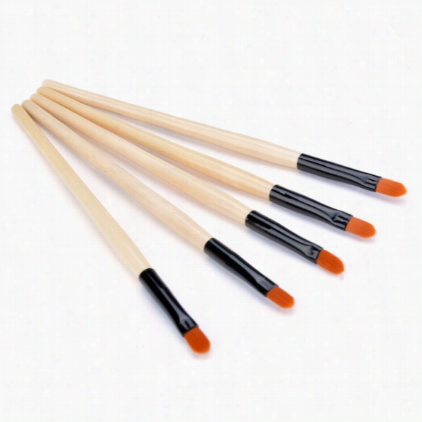 New Pro Makeup Cosmeitc Set Great Quality Wood Eye Cover With ~s Brush Tools 5 Pcs