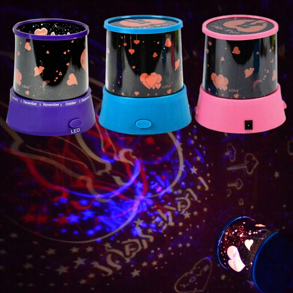 New Romantic Amazing Star Lover Ii Color Changing Led Flash Projector Projection Night Light  Lamp