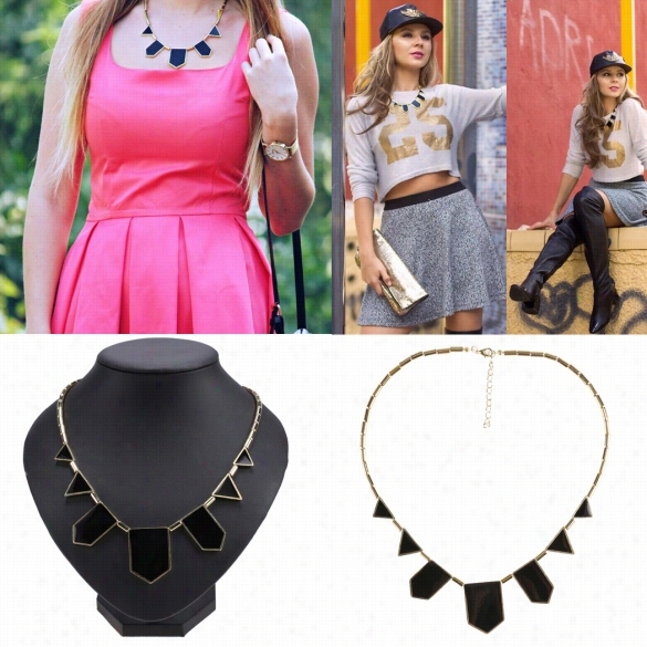 New Women Fashion Personalized Geometric Shape  Choker Chain Necklace